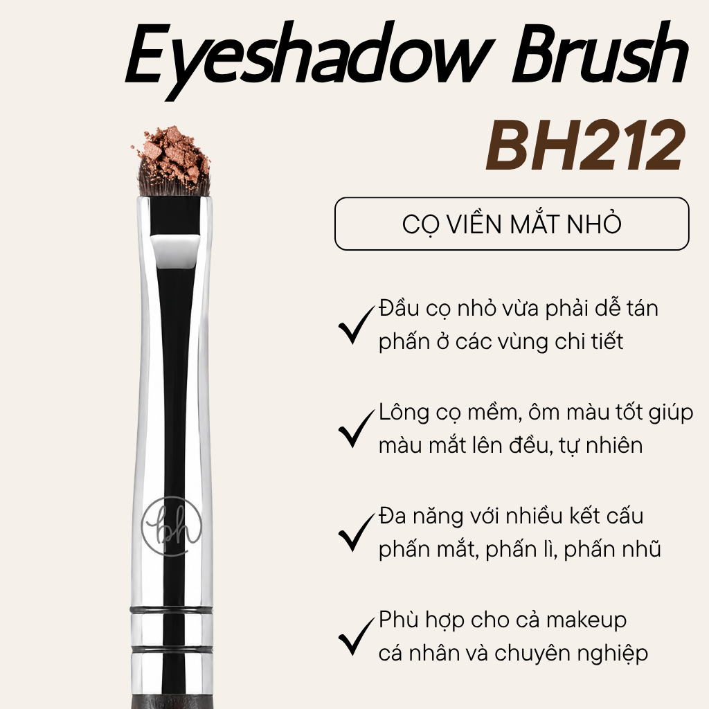 Cọ Nhấn Đuôi Mắt Và Viền Mí Dưới BH Cosmetics Eyeshadow Brush BH212
